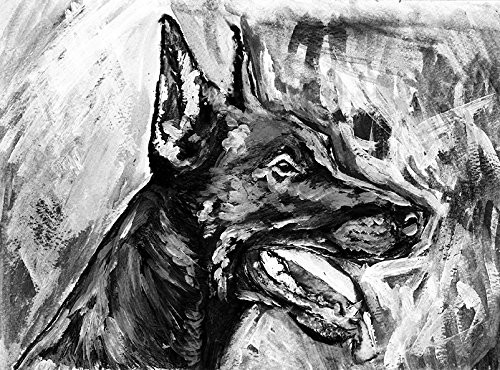 Abstract Doberman Wall Art Black White DOBERMAN PINSCHER Dog Breed Abstract painting Dog mom gift Dobie owner Doberman Art Print Abstract Doberman Wall Art Black White DOBERMAN PINSCHER Dog Breed Abstract painting Dog mom gift Dobie owner Doberman Art Print