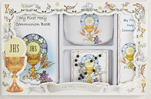 My First Holy Communion Boys Gift Set with Prayer Book Rosary Pouch with Rosary and Bookmark My First Holy Communion Boys Gift Set with Prayer Book Rosary Pouch with Rosary and Bookmark