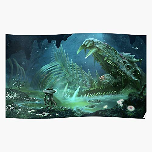 Underwater Unknown Subnautica Diver Gamer Sci Fi Worlds Diving Games   Home Decor Wall Art Print Poster