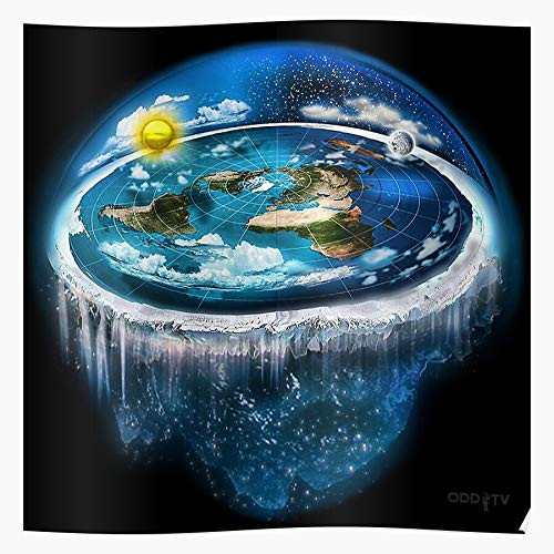 Curlycat Art Flat Dome with Earth Poster for Home Decor Wall Art Print Poster