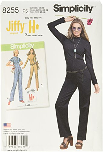 Simplicity 8255 1960s Vintage Fashion Womens Jumpsuit Sewing Pattern Sizes 12-20