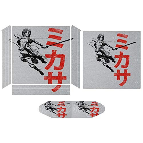 Attack On Titan Protect Kanji Compatible with PS4 Pro controller and console skin sticker protective cover wireless wired gamepad controller