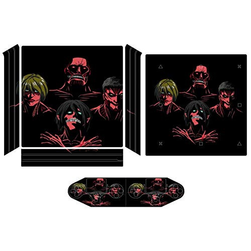 Attack On Titan Titan Rhapsody Compatible with PS4 Pro controller and console skin sticker protective cover wireless wired gamepad controller