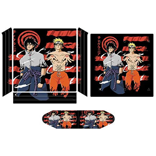 Chakrania Sasuke Naruto Compatible with PS4 Pro controller and console skin sticker protective cover wireless wired gamepad controller