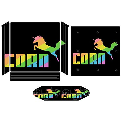 Corn Unicorn Puma Logo Compatible with PS4 Pro controller and console skin sticker protective cover wireless wired gamepad controller