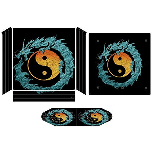 Dragon Yin Yang Compatible with PS4 Pro controller and console skin sticker protective cover wireless wired gamepad controller
