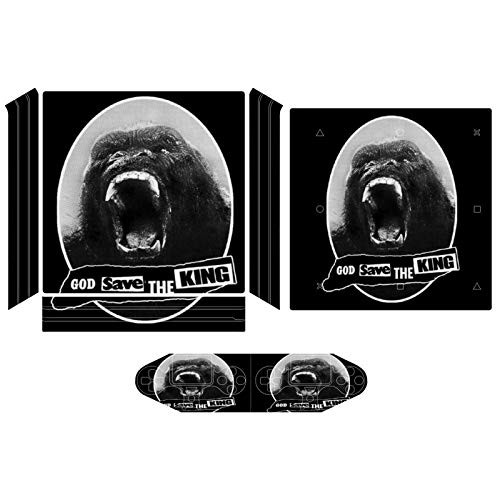God Save The King Kong Compatible with PS4 Pro controller and console skin sticker protective cover wireless wired gamepad controller
