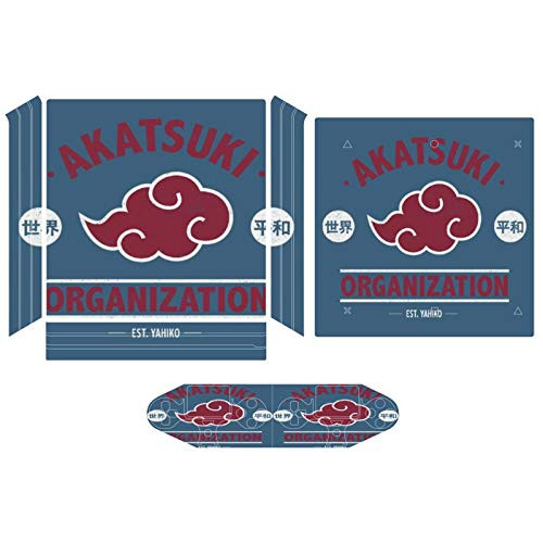 Naruto Akatsuki Organisation Logo Compatible with PS4 Pro controller and console skin sticker protective cover wireless wired gamepad controller