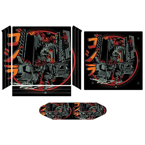 Path Of Destruction Godzilla Compatible with PS4 Pro controller and console skin sticker protective cover wireless wired gamepad controller