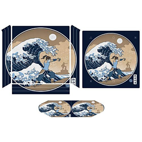 The Great Wave Of Republic Legend Of Korra Compatible with PS4 Pro controller and console skin sticker protective cover wireless wired gamepad controller