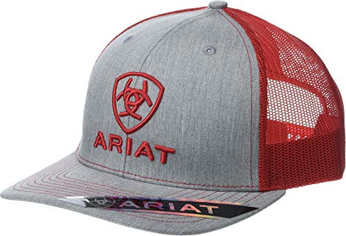 ARIAT Shield Richardson 112 Snapback Cap Red Grey One Size