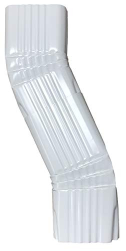Gutterworks.com Aluminum Offset Downspout Elbow  3x4 B Low Gloss White