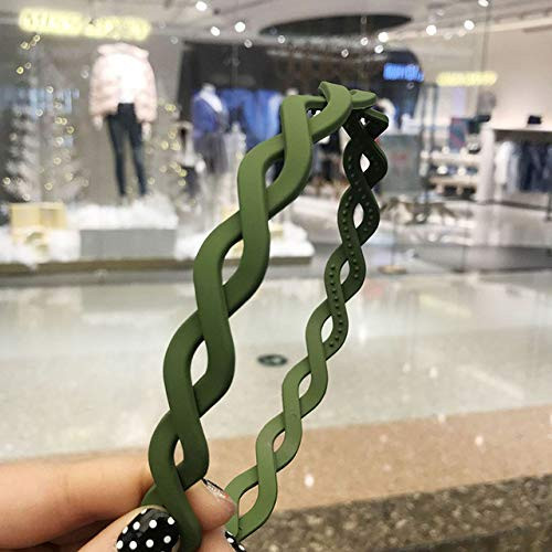 Snake Winding Hairband Matte Solid Color Headband Bezel Turban Women Lady Girls Hair Accessories Head HoopB
