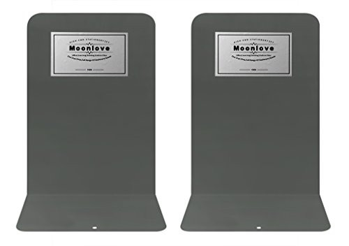 Clobeau Bookends Books Holder Stand Nonskid Book Racks Home Office Desktop Books Holder Bookshelf Bedroom Library School Stand Book Supports Metal Book Ends Supports Books DVDs Magazines Standard