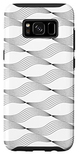Galaxy S8 Line Art Geometric Abstract Black White Optical Case