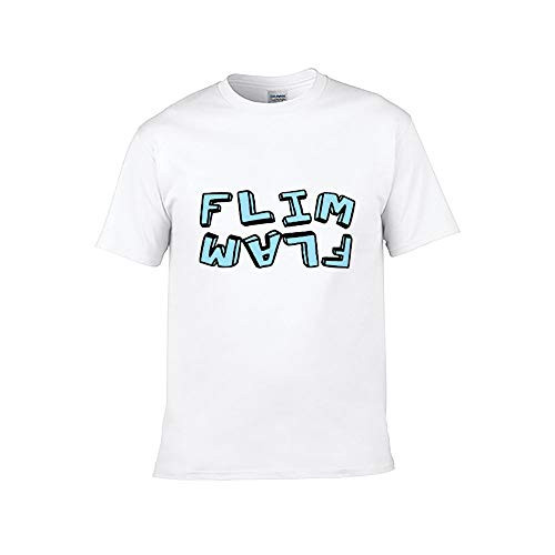 Childrens T-Shirts  boy and Girl  Flim Flam Flamingo-Blue Comfortable Soft Cotton style1 S