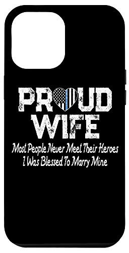iPhone 12 Pro Max Proud Police Officer Wife Thin Blue Line Gift Case
