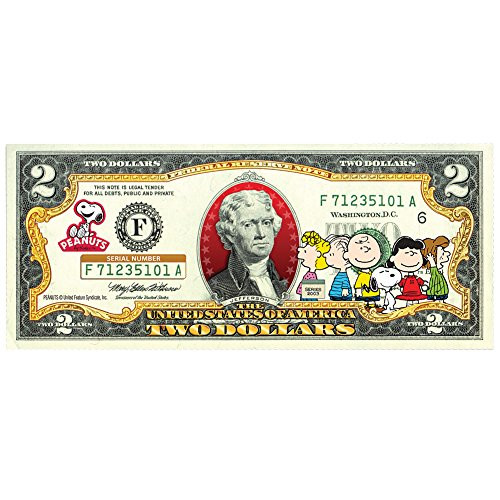 Peanuts inch Charlie Bown  and  Gang inch  Limited Edition Legal Tender U.S.  2 Bill