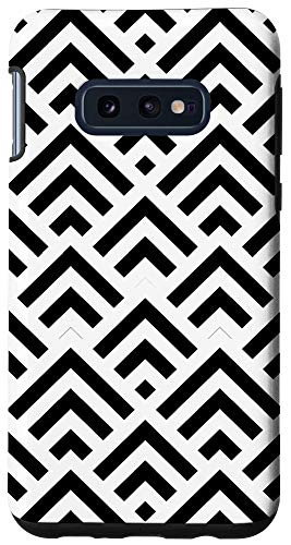 Galaxy S10e Black and White Line Triangular Pattern Abstract Case
