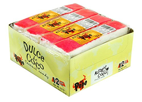 Don Pepe Alfajor Coconut Bar  12 Count  SUGAR CANDY - ETHNIC