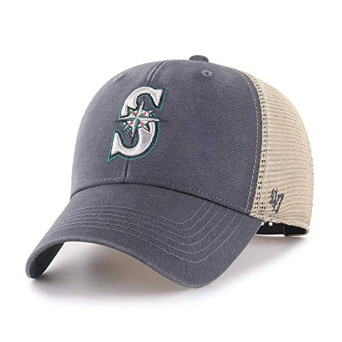 47 MLB Flagship Wash Mesh MVP Adjustable Hat Adult One Size Fits All - Seattle Mariners Navy