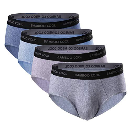 BAMBOO COOL Mens Underwear Boxer Briefs Soft Comfortable Bamboo Viscose Underwear for Men  4 Pack BAMBOO COOL Mens Underwear Boxer Briefs Soft Comfortable Bamboo Viscose Underwear for Men  4 Pack