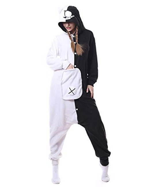 Nobranded Adult Monokuma Onesies Pajamas Cosplay Animal Homewear Sleepwear Jumpsuit Costume for Women and Men Medium Nobranded Adult Monokuma Onesies Pajamas Cosplay Animal Homewear Sleepwear Jumpsuit Costume for Women and Men Medium