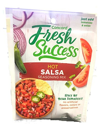 Concord Salsa Mix Hot 1.06-Ounce Pouches  Pack of 18