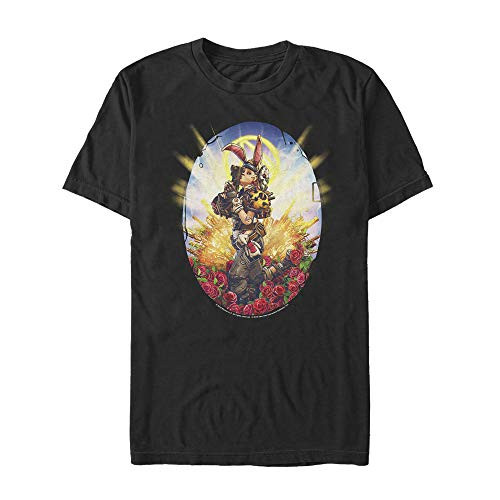 Mens Borderlands 3 Floral Tiny Tina T-Shirt - Black - X Large