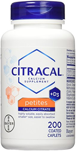 Citracal Petites Calcium Citrate Tablets 200 Count  Pack of 2