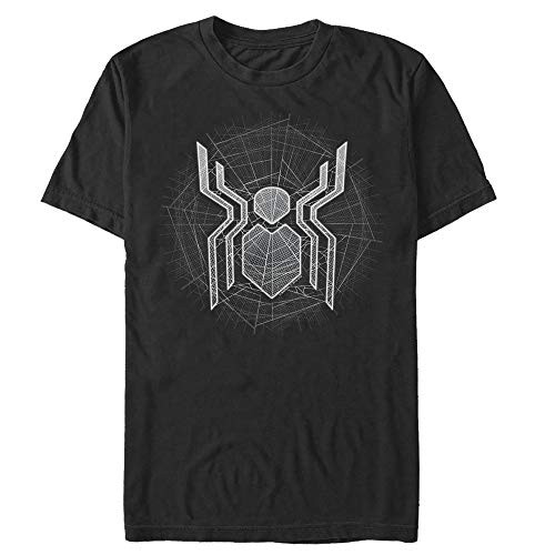 Marvel Mens Spider-Man  Far from Home Ghostly Logo T-Shirt - Black - X Large