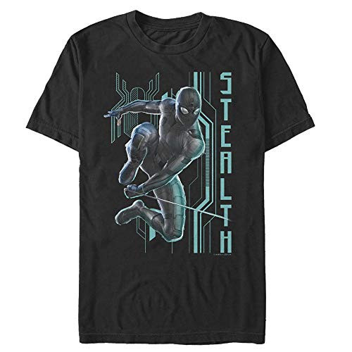 Marvel Mens Spider-Man Far from Home Stealth Tech T-Shirt - Black - X Large Marvel Mens Spider-Man Far from Home Stealth Tech T-Shirt - Black - X Large