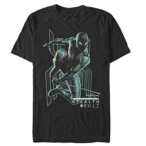 Marvel Mens Spider-Man Far from Home Stealth Hero T-Shirt - Black - Large Marvel Mens Spider-Man Far from Home Stealth Hero T-Shirt - Black - Large