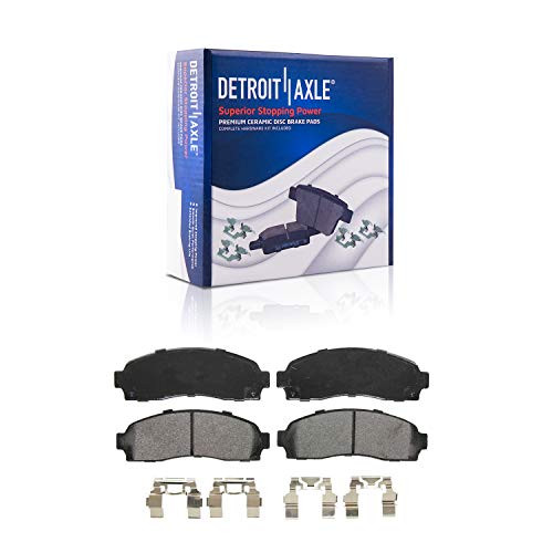 Detroit Axle - Front Ceramic Brake Pads w Hardware Kit for Equinox Ford Explorer Ranger