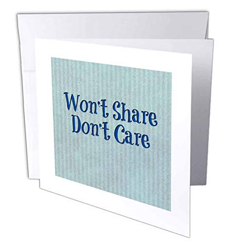 3dRose Carrie Merchant 3drose - Image of Wont Share Dont Care - 12 Greeting Cards with envelopes  gc_309666_2