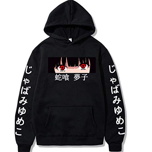Jabami Yumeko Kakegurui Hoodies Hooded Sweatshirts Kakegurui Cosplay Costume Long Sleeve Pullover Tops  C-BlackS