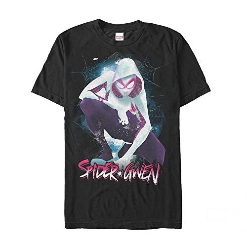 Mens Marvel Spider-Gwen Web T-Shirt - Black - X Large