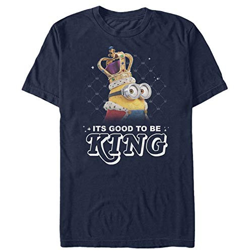 Mens Despicable Me Minion Good to Be King T-Shirt - Navy Blue - X Large