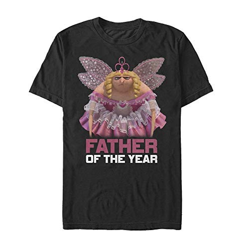 Mens Despicable Me Father of The Year Fairy Gru T-Shirt - Black - X Large
