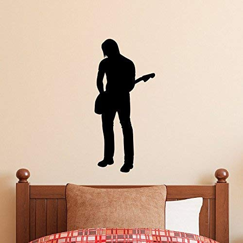 Guitar Player Wall Decal - Rock Star Wall Art - Rock n Roll Wall Decor - 1