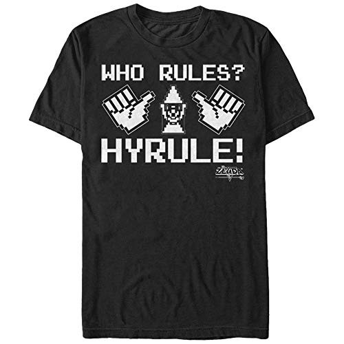 Mens Nintendo Legend of Zelda Who Rules Hyrule T-Shirt - Black - Large