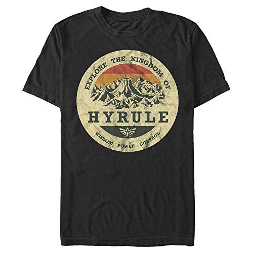 Mens Nintendo Legend of Zelda Explore Hyrule T-Shirt - Black - X Large Mens Nintendo Legend of Zelda Explore Hyrule T-Shirt - Black - X Large