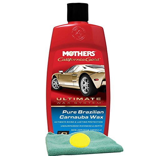 Mothers California Gold Pure Brazilian Carnauba Wax  16 oz.  Bundled a Microfiber Cloth  and  Foam Pad  3 Items