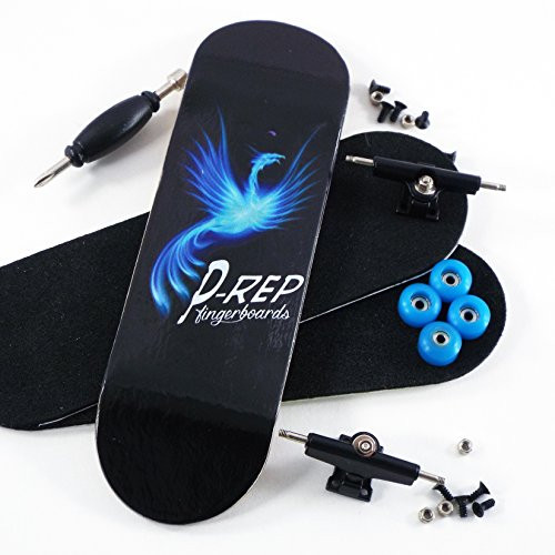 P-REP Pheonix 30mm Graphic Complete Wooden Fingerboard w CNC Lathed Bearing Wheels