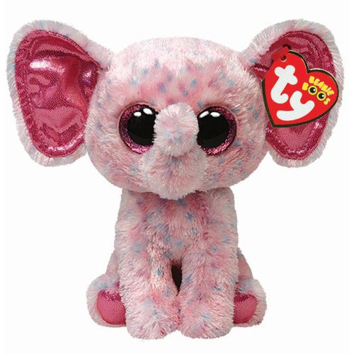 Ty Beanie Boos Ellie Pink Speckled Elephant Regular Plush
