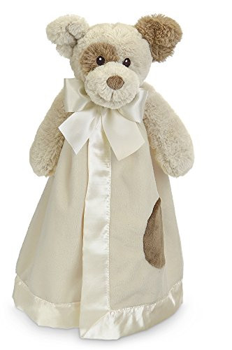 Bearington Baby Lil' Spot Snuggler, Puppy Dog Plush Stuffed Animal Security Blanket, Lovey 15"