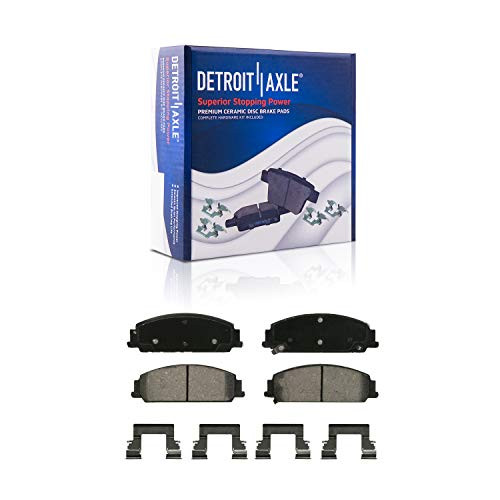 Detroit Axle - Pair  2  Front Ceramic Brake Pads w Hardware for 2008 2009 Pontiac G8