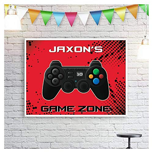 Video Game Banner Game Wall Poster Personalized Game Party Size 24x18 36x24 48x24 and 48x36 Birthday Custom Banner Video Game Party Supplies Gaming Birthday Wall Decor  Custom Banner
