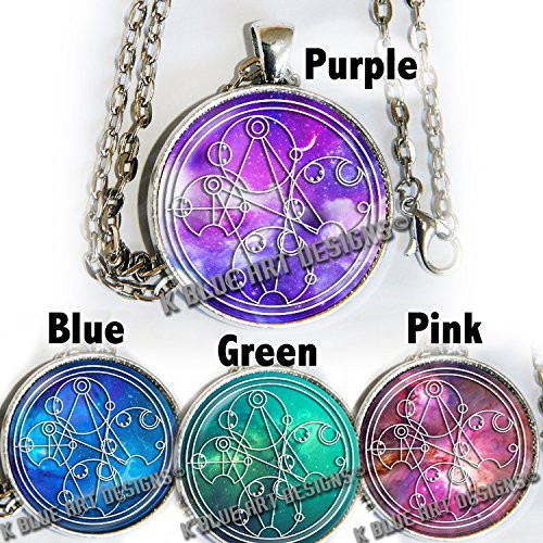 Doctor Who Inspired necklace says - Wibbly Wobbly Timey Wimey - in Gallifreyan - Galaxy Colors - HM Doctor Who Inspired necklace says - Wibbly Wobbly Timey Wimey - in Gallifreyan - Galaxy Colors - HM
