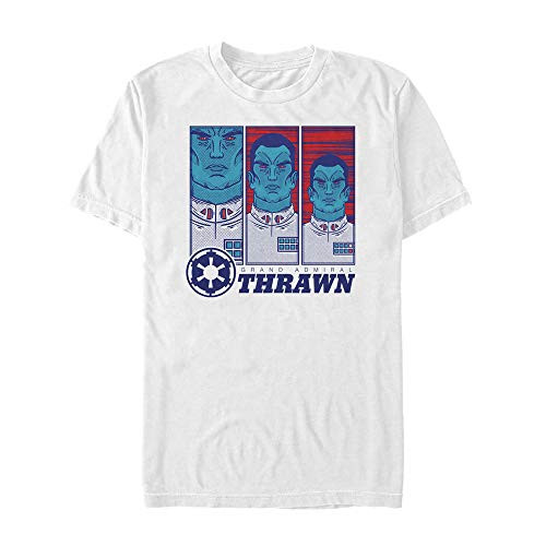 Mens Star Wars Grand Admiral Thrawn Panel T-Shirt - White - X Large